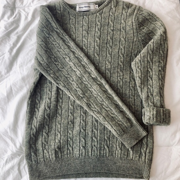 Lambswool Heather Green Sweater - Picture 2 of 4